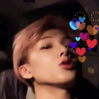 💞 portrait, man, korean, kpop, asian, hearts telegram sticker