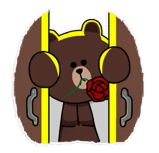 ❤ beruang, lucu, mawar, cinta, kartun, hewan telegram sticker