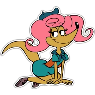 😊 cartoon, character, woman, animation, sticker telegram sticker