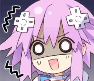 😨 Neptune Hyperdimension Neptunia Anime, Mangá, Hyperdimension Neptunia, Neptune, Purple Heart, Fofo, Kawaii whatsapp sticker