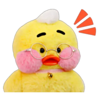 🐣 duck, cute, glasses, yellow, sticker telegram sticker