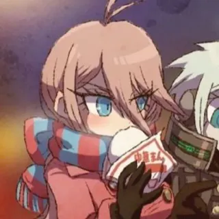 🔩 中華まん food, winter, scarf, anime telegram sticker