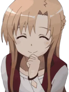 😂 Asuna Yuuki Sword Art Online Anime, Sword Art Online, Asuna, Yuuki, Sorriso, fofo telegram sticker