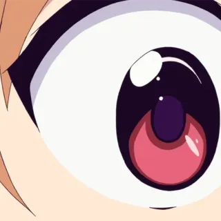 🍌 Anime, Olho, Close-up, Desenho animado telegram sticker