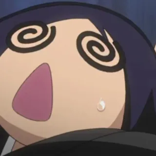 😵‍💫 anime, cartoon, expression, face, dizzy telegram sticker