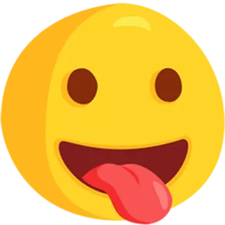 😛 Emoji, Smiley, Visage, Langue, Jaune telegram sticker