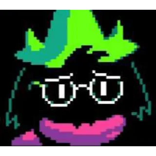 😣 Ralsei Deltarune RPG, Videojuego, Mono, Pixel art, Deltarune telegram sticker
