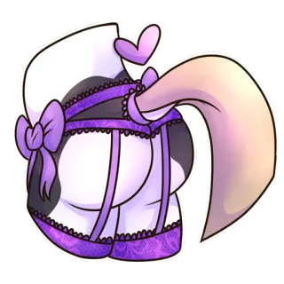 😚 попа, нижнее белье, зайчик, хвост, животное, нижнее белье telegram sticker
