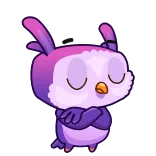🙅♂️ burung hantu, kartun, lucu, mengantuk, binatang whatsapp sticker