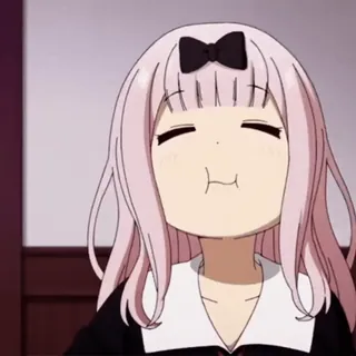 👍 Chika Fujiwara Kaguya-sama: Love Is War Аниме, Чика, Фудзивара, Кагуя-сама, Любовь это война, Милый telegram sticker
