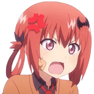 😡 Satania anime, demon, angry, satania, gabriel dropout telegram sticker