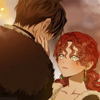 ♠️ cartone animato, coppia, romance, anime, capelli rossi, ginger telegram sticker