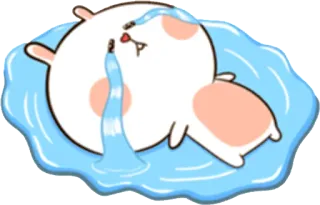 😭 плачет, слёзы, грустный, хомяк, животное, мультик telegram sticker