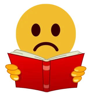 📔 Emoji, Libro, Lectura, Triste, Estudiar telegram sticker