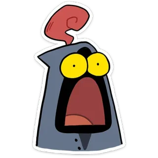😱 Cartoon, Gesicht, Schockiert, Überraschung, Emotion, Ausdruck telegram sticker