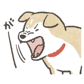 😠 개, 화난, 짖는, 동물, 애완 동물 telegram sticker