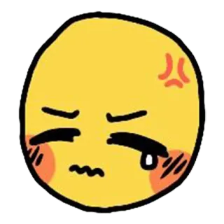 😢 Emoji, enfadado, cara, molesto telegram sticker