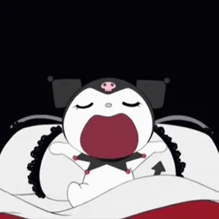 🕸 Kuromi kuromi, sanrio, słodkie, kreskówka, śpiący, kawaii telegram sticker