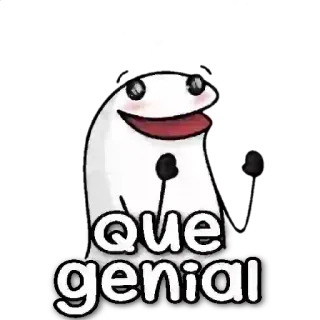😶 Que genial sticker, cute, genial, que, flork telegram sticker