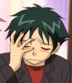 🤦‍♂️ Anime, Junge, Facepalm, Verlegen, Reue telegram sticker