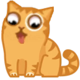 👀 gatto, animale, divertente, emoji, gattino, animale domestico, carino, cartone animato whatsapp sticker