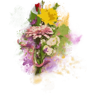 🌸 цветы, букет, цветочный, яркий, гербера, роза, тюльпан, композиция telegram sticker
