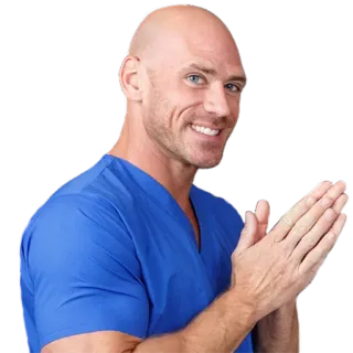 👏 Johnny Sins นักแสดง, ผู้ชาย, หัวล้าน, ยิ้ม telegram sticker