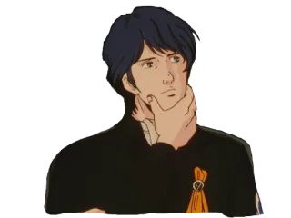 🤔 Anime, Personagem, Homem, Pensando telegram sticker