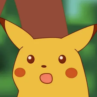 😯 Pikachu Pokemon Pikachu, Pokemon, surprised, shocked, cute whatsapp sticker