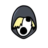 🚬 глаз, капюшон, наклейка, мультфильм, темный telegram sticker