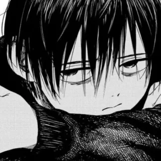 🐾 Manga, Anime, Monocromatico, Emo, Ragazzo whatsapp sticker