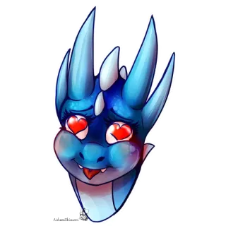 😍 naga, cinta, kartun, mata hati, imut whatsapp sticker