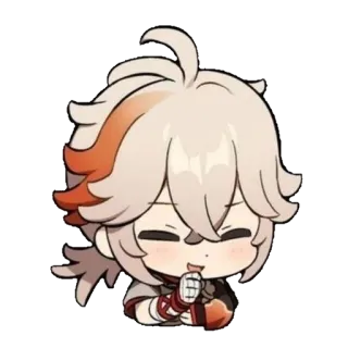 😂 Kaedehara Kazuha Genshin Impact อนิเมะ, ตัวละคร, เก็นชินอิมแพกต์, คาซึฮะ, สติกเกอร์, น่ารัก, คาวาอิ telegram sticker
