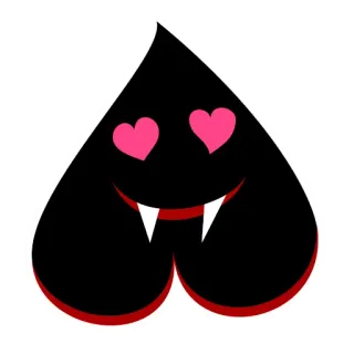 💖 trái tim, tình yêu, ma cà rồng, dễ thương, quái vật, hoạt hình telegram sticker