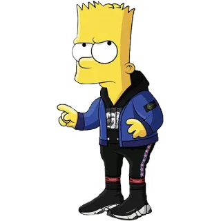 🤔 Bart Simpson desenho animado, personagem, animação, Bart Simpson, Os Simpsons telegram sticker