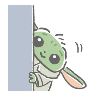👀 Grogu Baby Yoda, Star Wars, carino, cartone animato, The Mandalorian telegram sticker