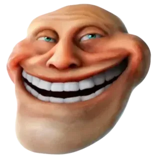 😋 Trollface มีม, อินเทอร์เน็ต, โทรลล์, ใบหน้า, อารมณ์ขัน telegram sticker