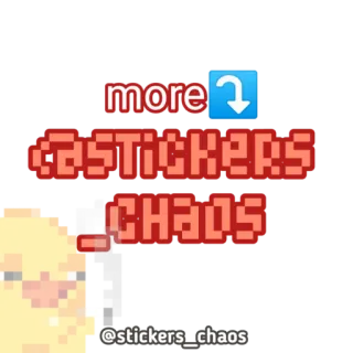 ❤️ more
CASTICKERSCHAOS สติกเกอร์, ความวุ่นวาย, พิกเซลอาร์ต, มีม telegram sticker
