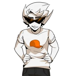 😏 Dirk Strider Homestuck Dirk Strider, Homestuck, postać, komiks, kreskówka, okulary telegram sticker