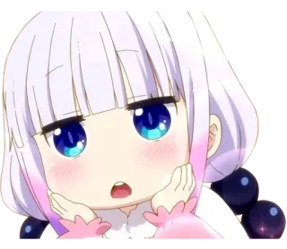 😧 Kanna Kamui Miss Kobayashi's Dragon Maid Anime, Dragon, Mignon, Kanna, Kanna Kamui, Miss Kobayashi's Dragon Maid whatsapp sticker