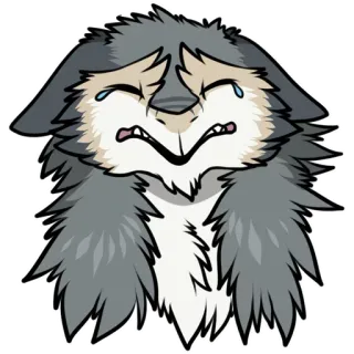 💦 crying, sad, furry, animal, cartoon, wolf telegram sticker