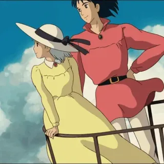 🐇 Howl Howl's Moving Castle Anime, Película, Fantasía, Pareja, Romance telegram sticker