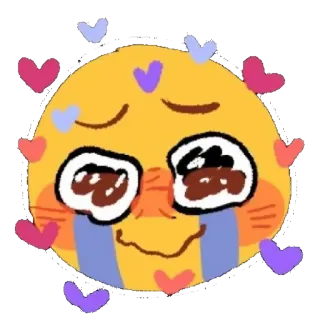 🥰 emoji, happy, crying, hearts, cute, kawaii telegram sticker