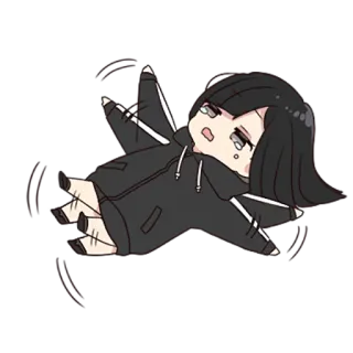 😊 Anime, Llorando, Triste, Chibi, Personaje, Dibujos animados whatsapp sticker