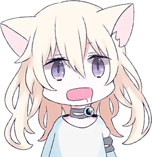🤤 Anime, Catgirl, Chibi, Kawaii, Niedlich telegram sticker