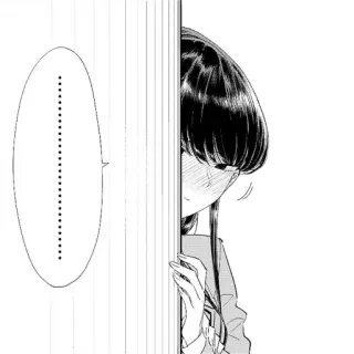 😳 ............ Anime, Mangá, Garota, Tímida, Balão de fala, Desenho animado whatsapp sticker