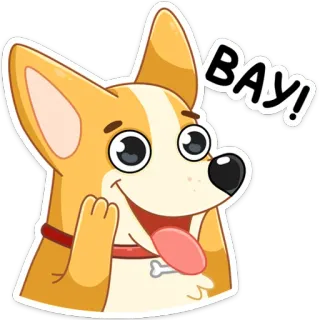 😍 ВАУ! chien, corgi, mignon, joyeux, animal, animal de compagnie, WAOUH ! whatsapp sticker