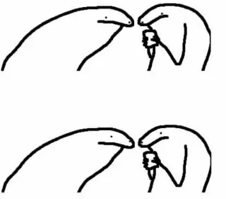 ❕ florkofcows, Meme, monigote, conversación, café, incómodo whatsapp sticker