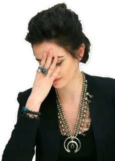 😕 facepalm, frustration, woman, regret, failure telegram sticker