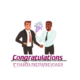 🎉 Congratulations parabéns, celebração, acordo, sucesso, conquista telegram sticker